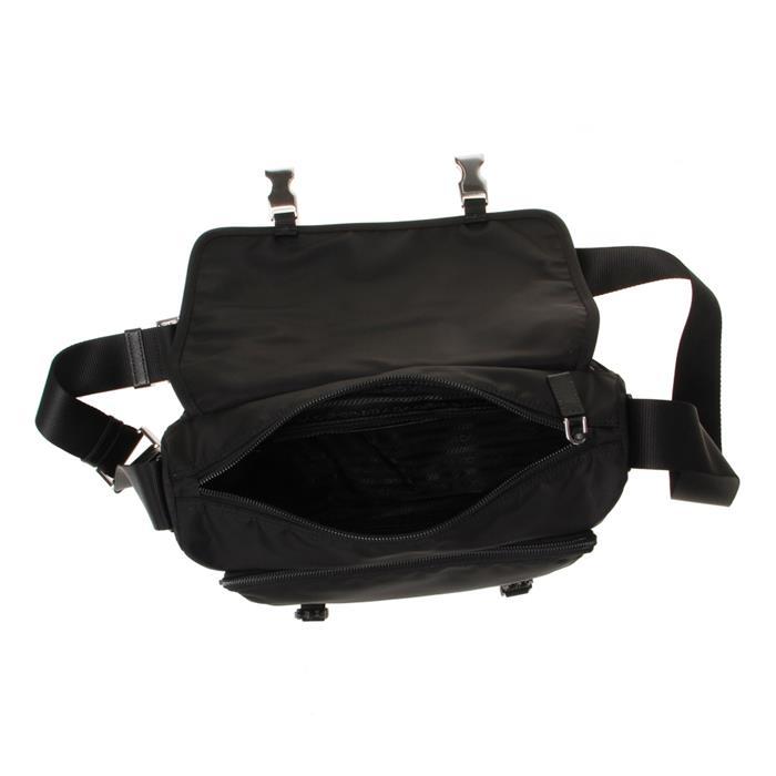 PRADA Nylon Shoulder Bag Black Vela Pocono