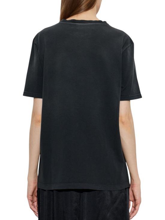 Maison Margiela Tonal Patch Cotton Jersey T-Shirt Black
