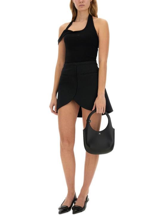 courreges Black Sleeveless Tank Top 424JTO353 JS