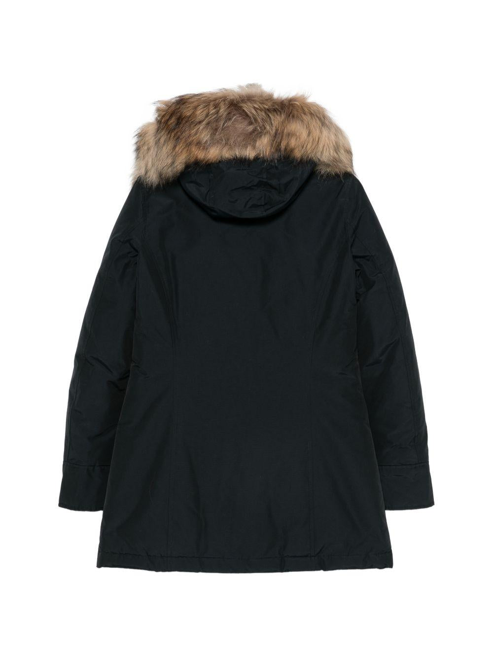 Woolrich Casual Down Puffer Jacket Women’s Dark Knit Trim