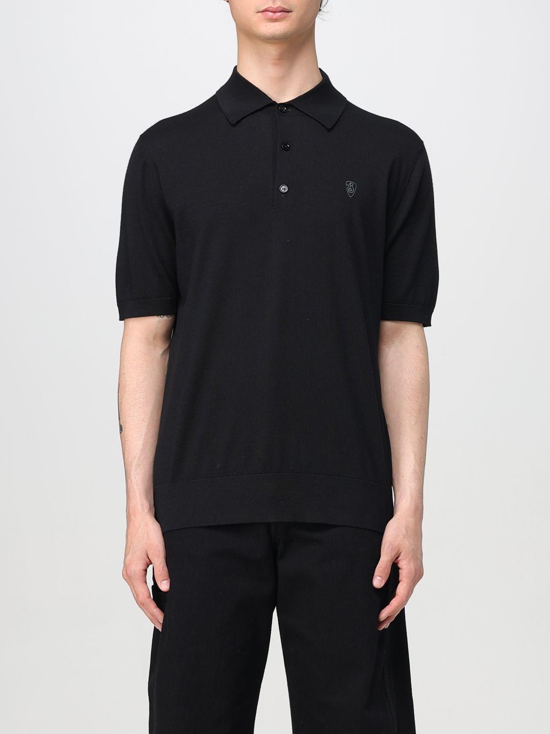 BURBERRY Short Sleeve Polo Shirt Cotton Mens Navy