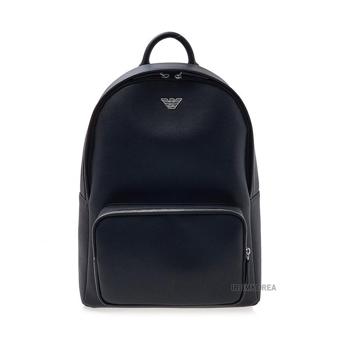 Emporio Armani Men's Logo Backpack Navy Blue Synthetic