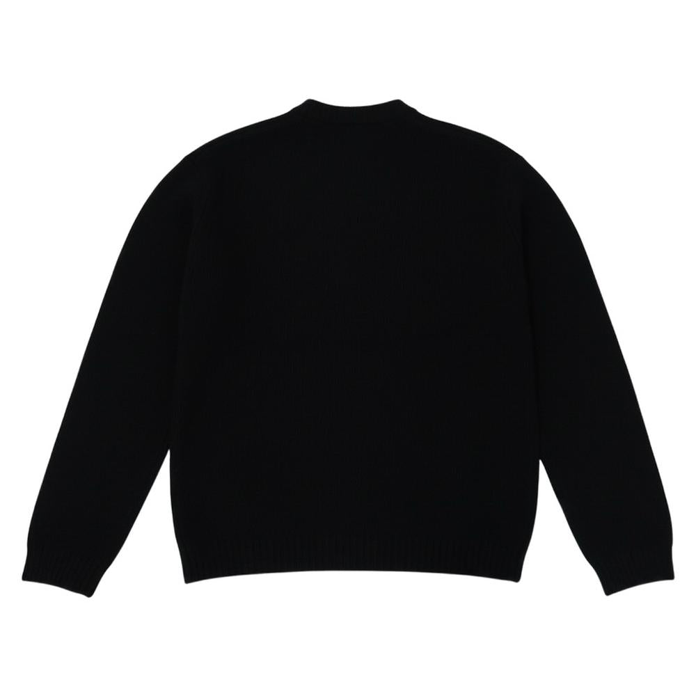 Maison Kitsune Dressed Fox Men’s Crewneck Knit Sweater Navy Wool