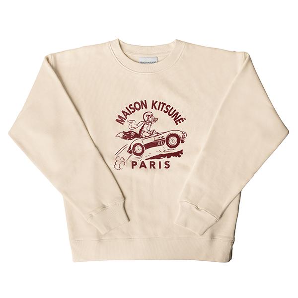 Maison Kitsune Racing Fox Comfort Sweatshirt for Women P705 Green