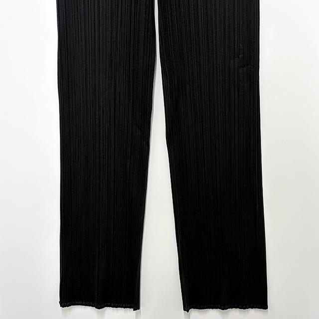 Issey Miyake Pleats Please Straight Pants Women’s Black Poly Jogger PP66JF111 15