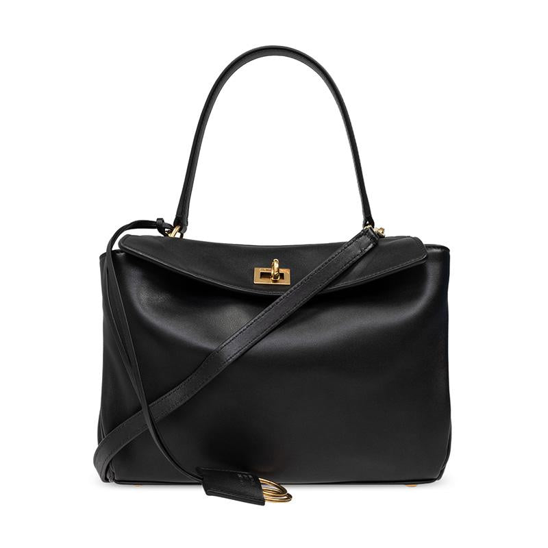BALENCIAGA Rodeo Small Leather Tote Bag Black