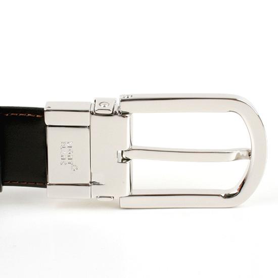 Montblanc Reversible Round Horseshoe Buckle Leather Belt