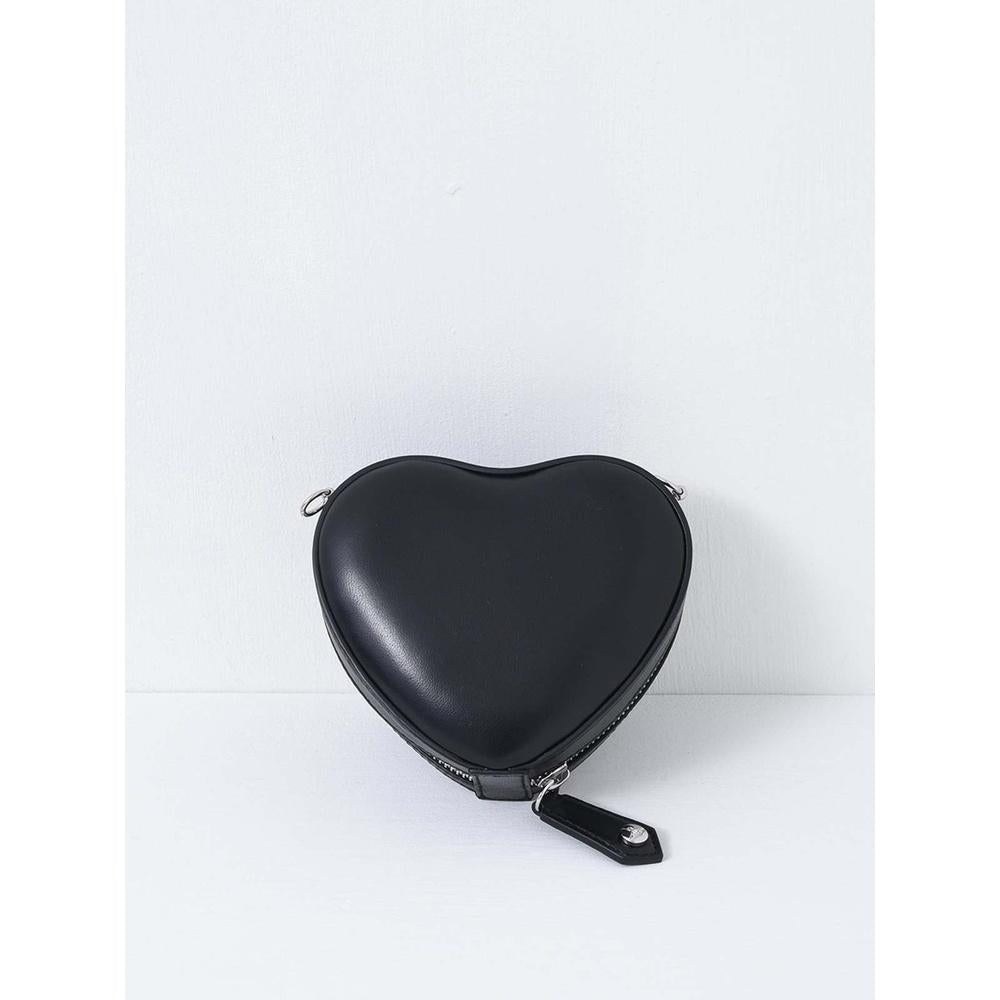 Vivienne Westwood Heart Mini Crossbody Bag Black Leather