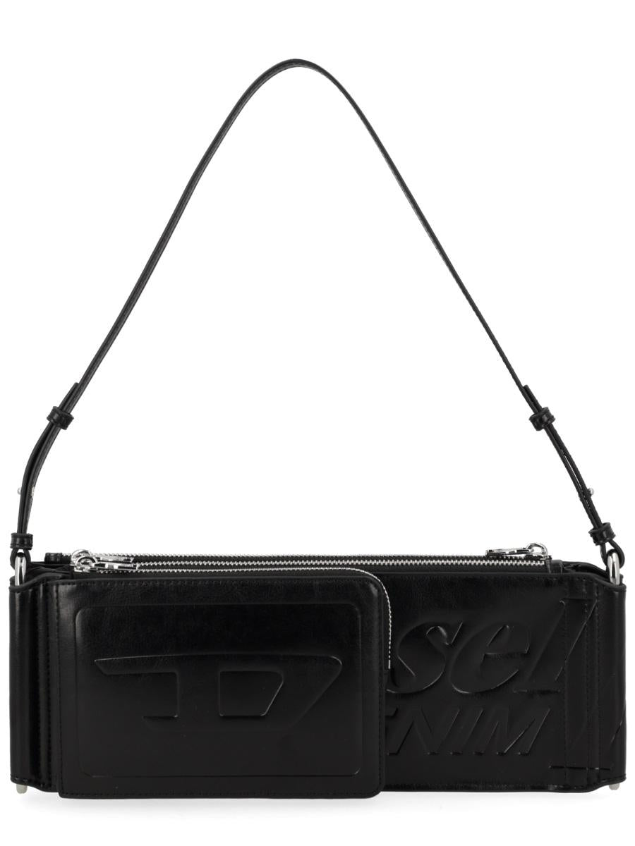 DIESEL Black Leather Shoulder Bag