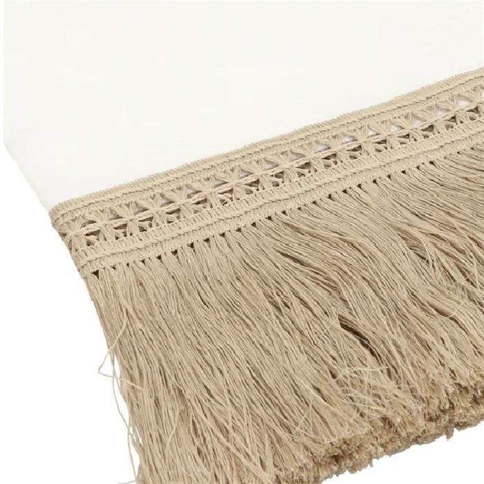 Max Mara Logo Embroidered Fringe Grammo Linen Scarf