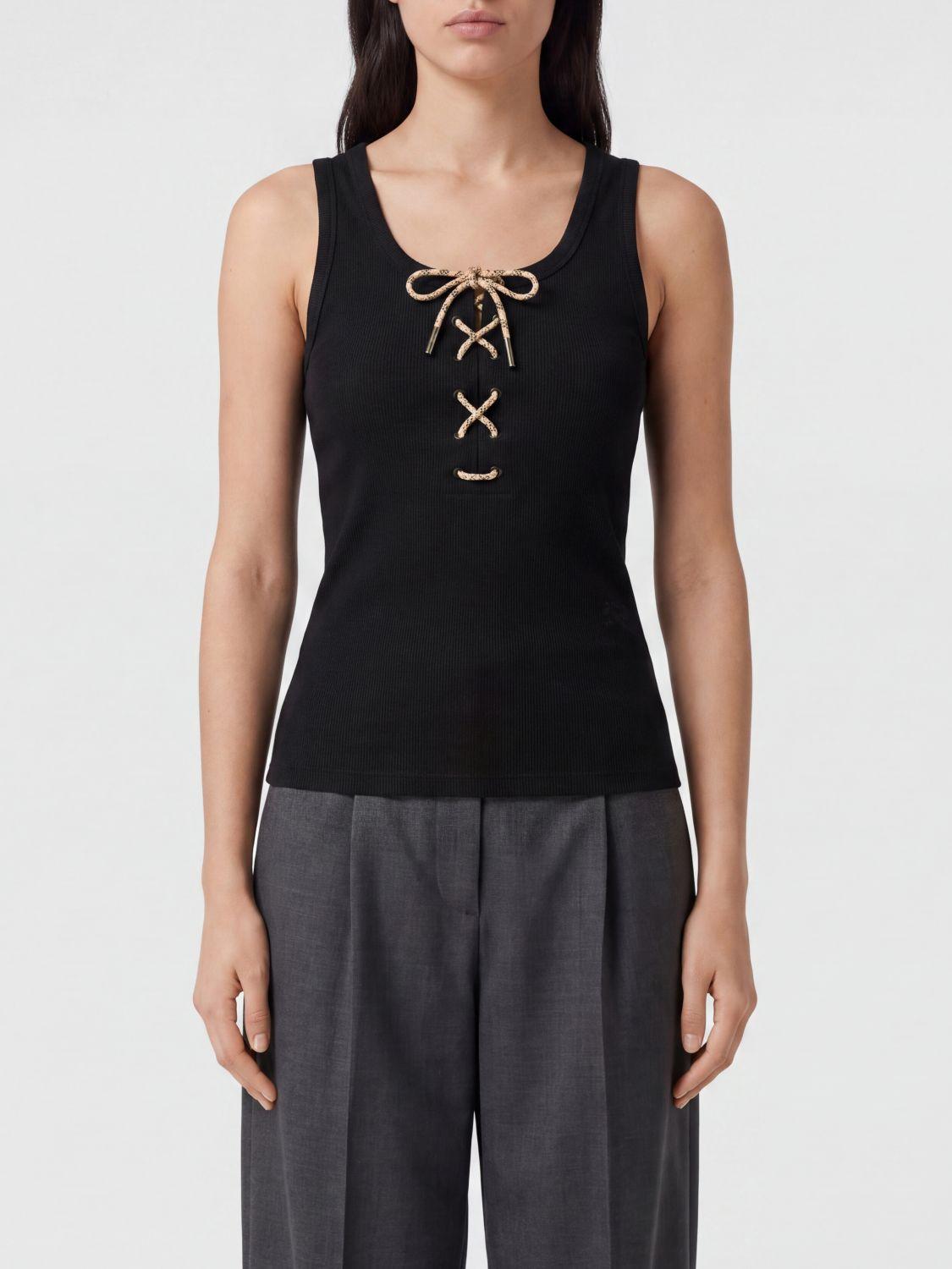 BURBERRY Beige Cotton Tank Top Sleeveless Shirt