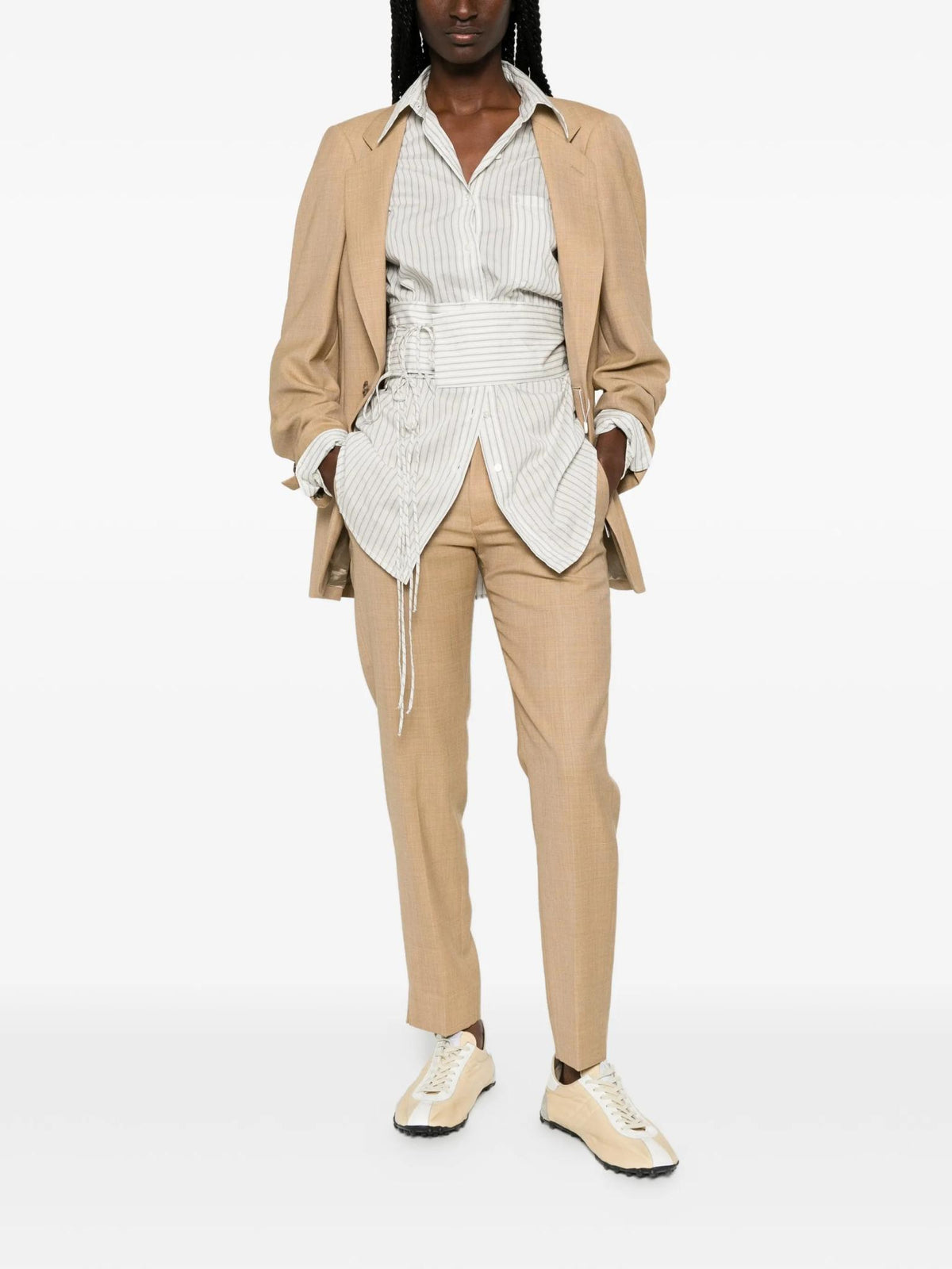 Maison Margiela Black Wool Classic Tailored Trousers