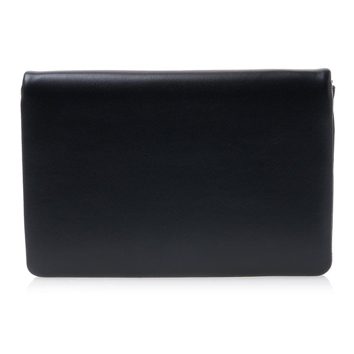 VALENTINO Garavani One Stud Black Leather Clutch Bag