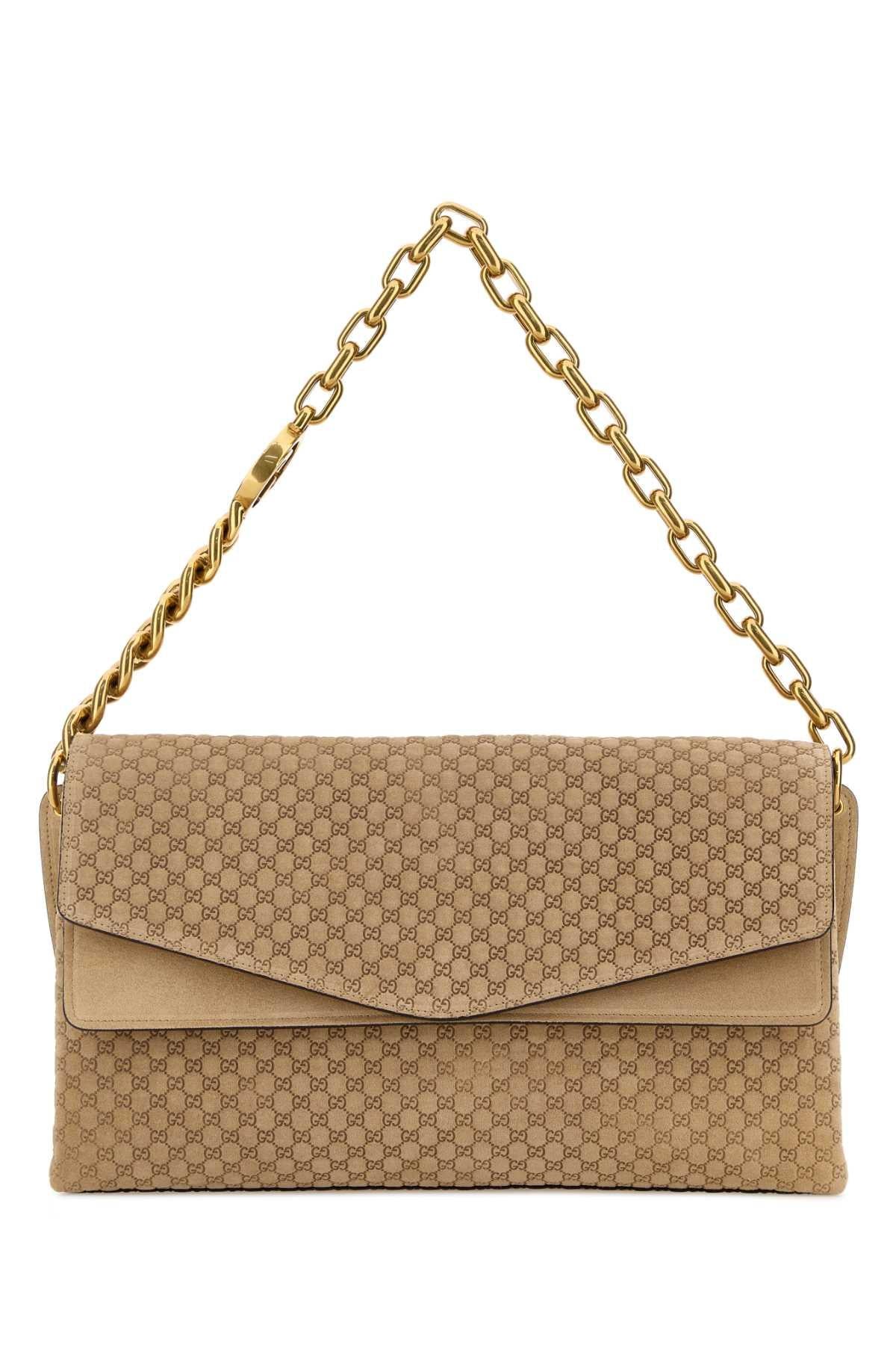 GUCCI Leather Shoulder Bag Ivory SS26