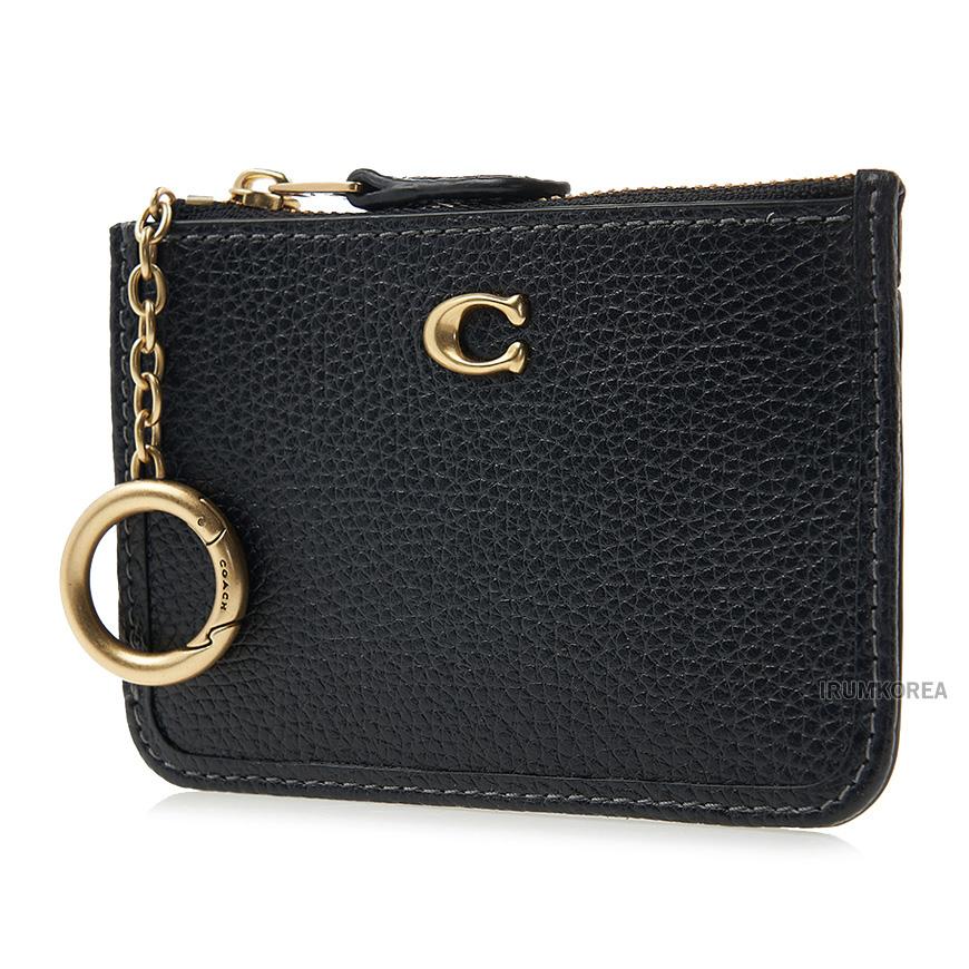 Coach Women’s ID Skinny Card Case Wallet Black Leather CR550 B4 BK