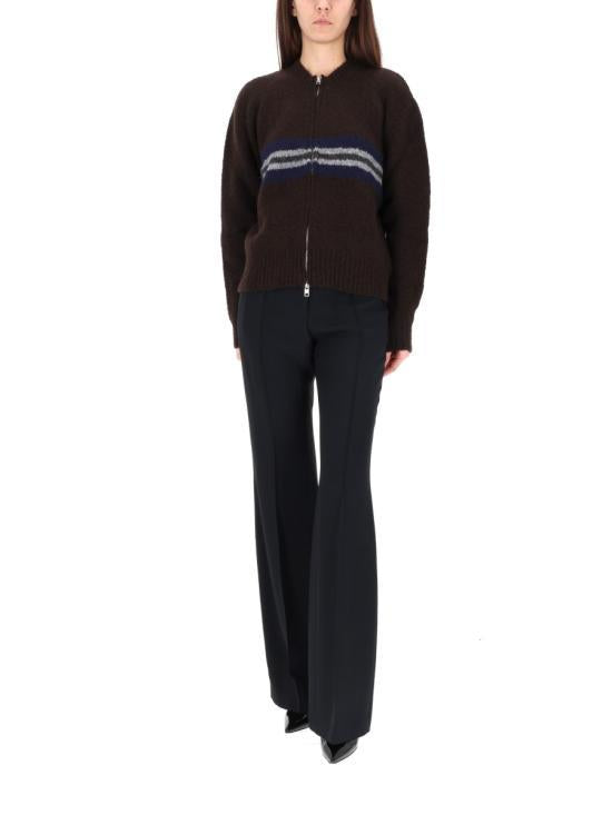 Paloma Wool Paneled Zip Knit Cardigan for Women VJ9006323 BROWN DOM
