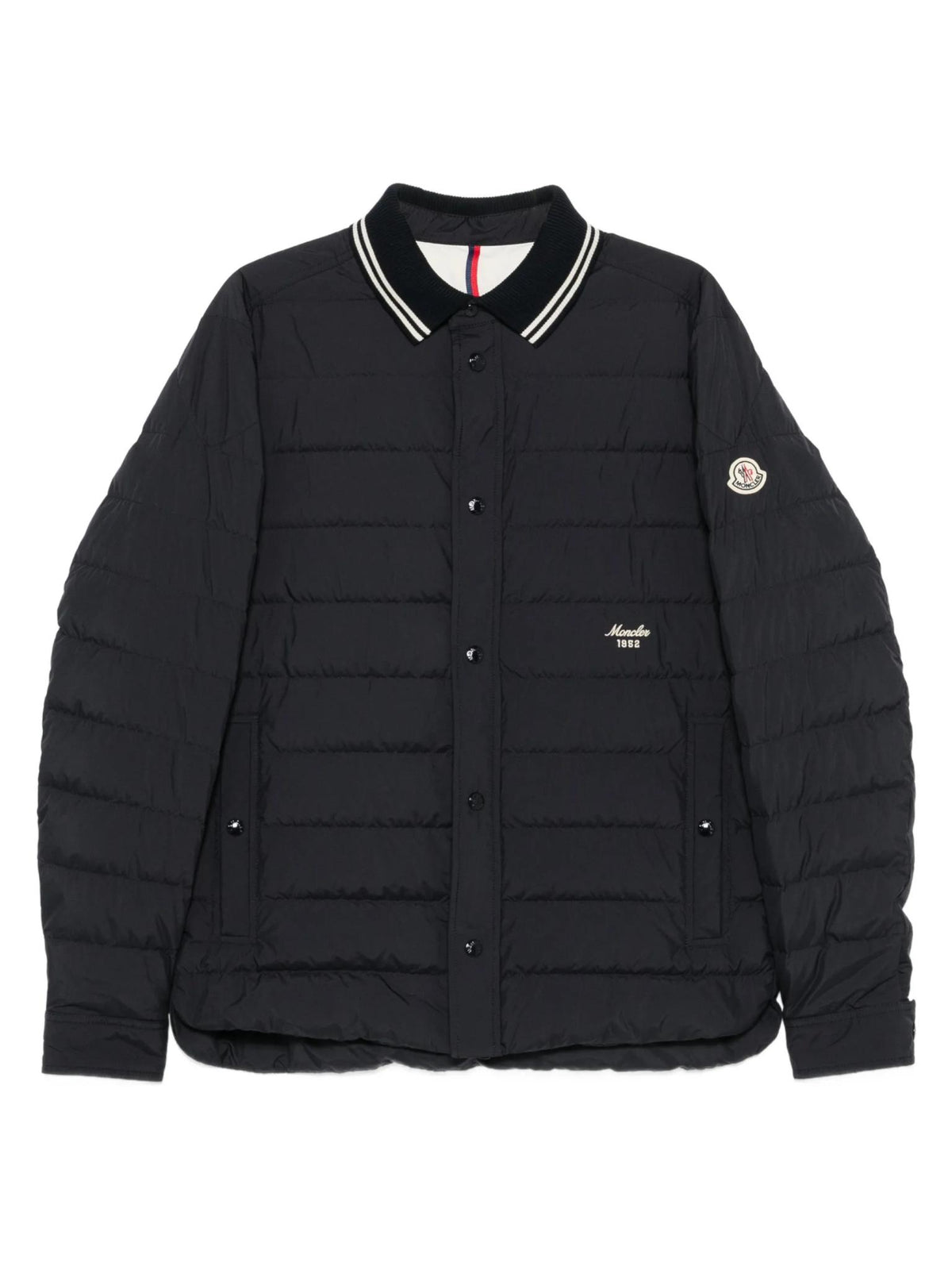 Moncler Casual Zip Jacket Men’s Navy Nylon Outerwear