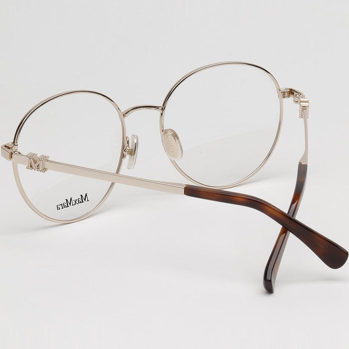Max Mara Round Gold Metal Eyeglass Frames Unisex Accessories MM5081 032