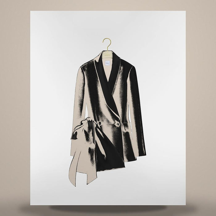 DIOR Asymmetric Fitted Jacket Black Wool Silk Blouse 651V11B1441 X9000