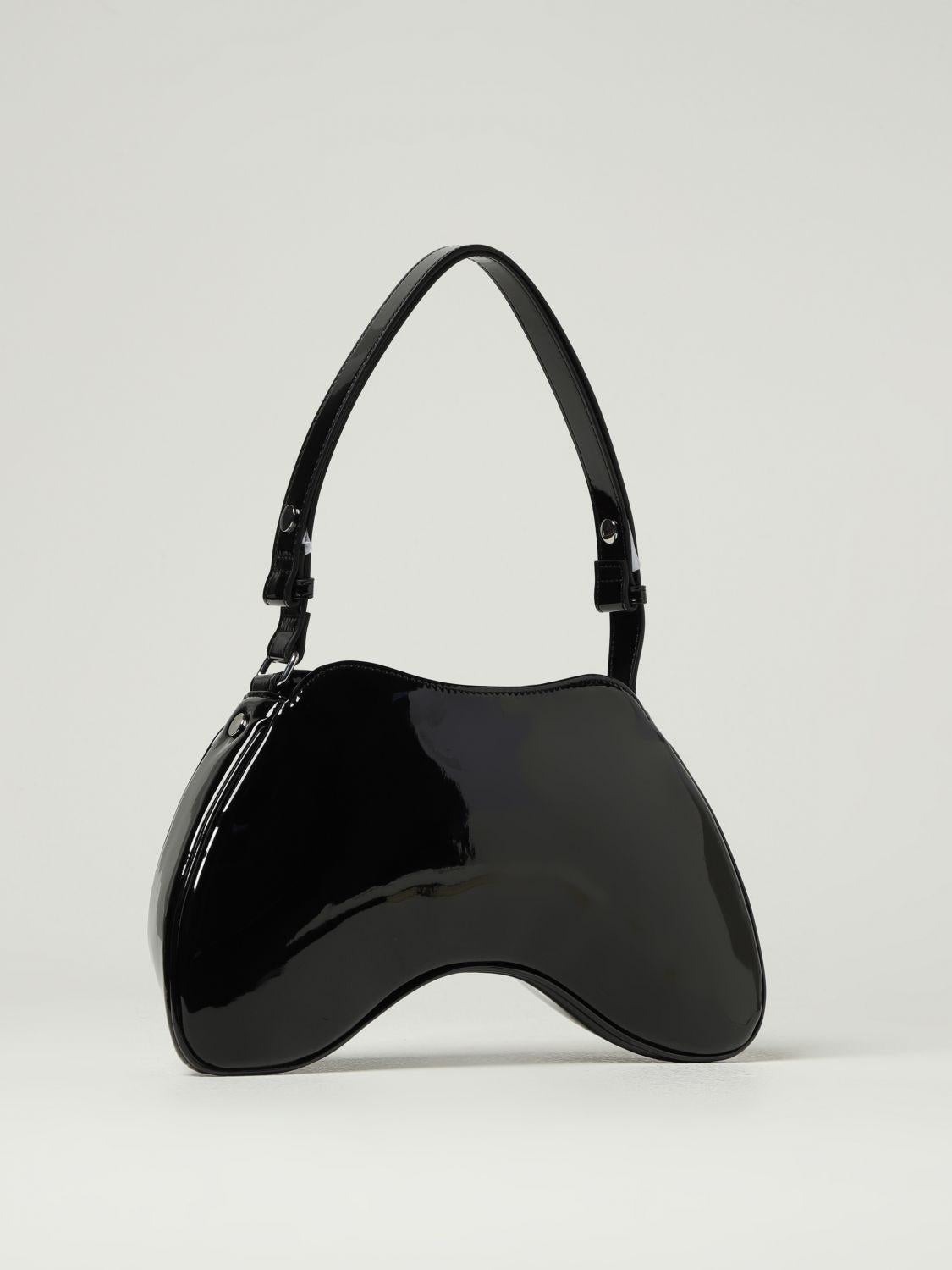 DIESEL Black Leather Shoulder Bag