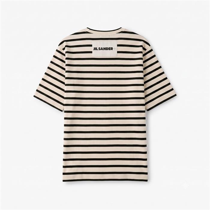 JIL SANDER Logo Patch Stripe Men's Short Sleeve T-Shirt