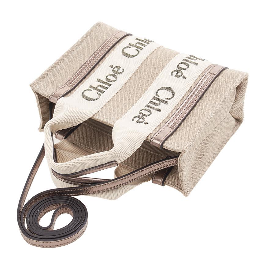 Chloe Mini Woody Tote Bag for Women CHC25SP237O81 074
