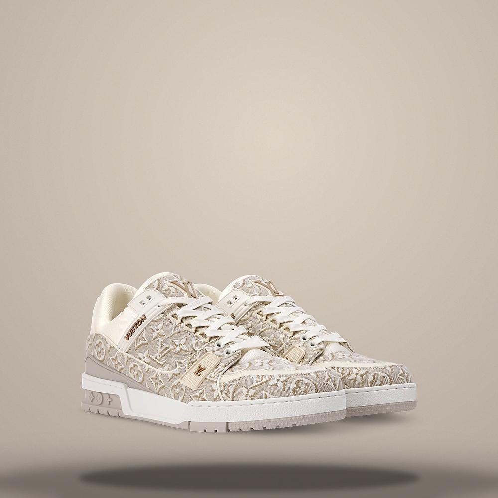Louis Vuitton LV Trainer Sneakers Beige Low Top 1AKKJD