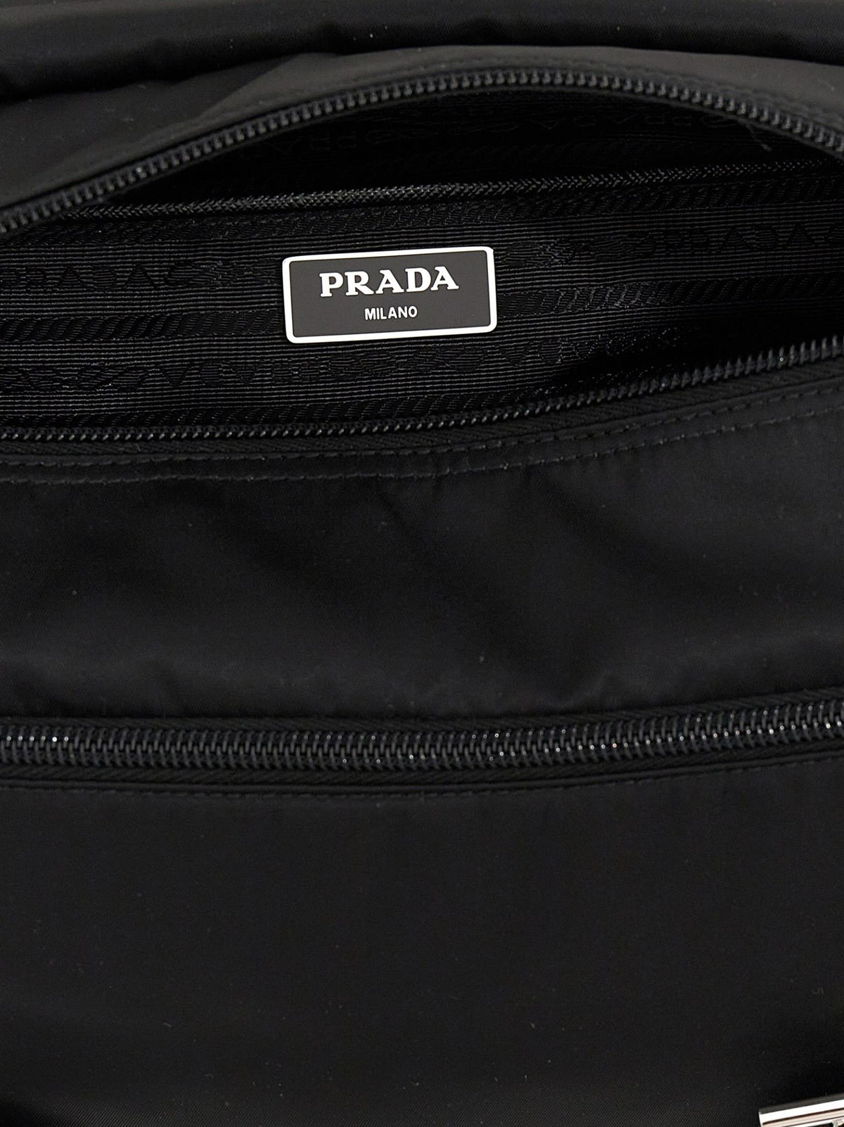 PRADA Black Leather Crossbody Shoulder Bag