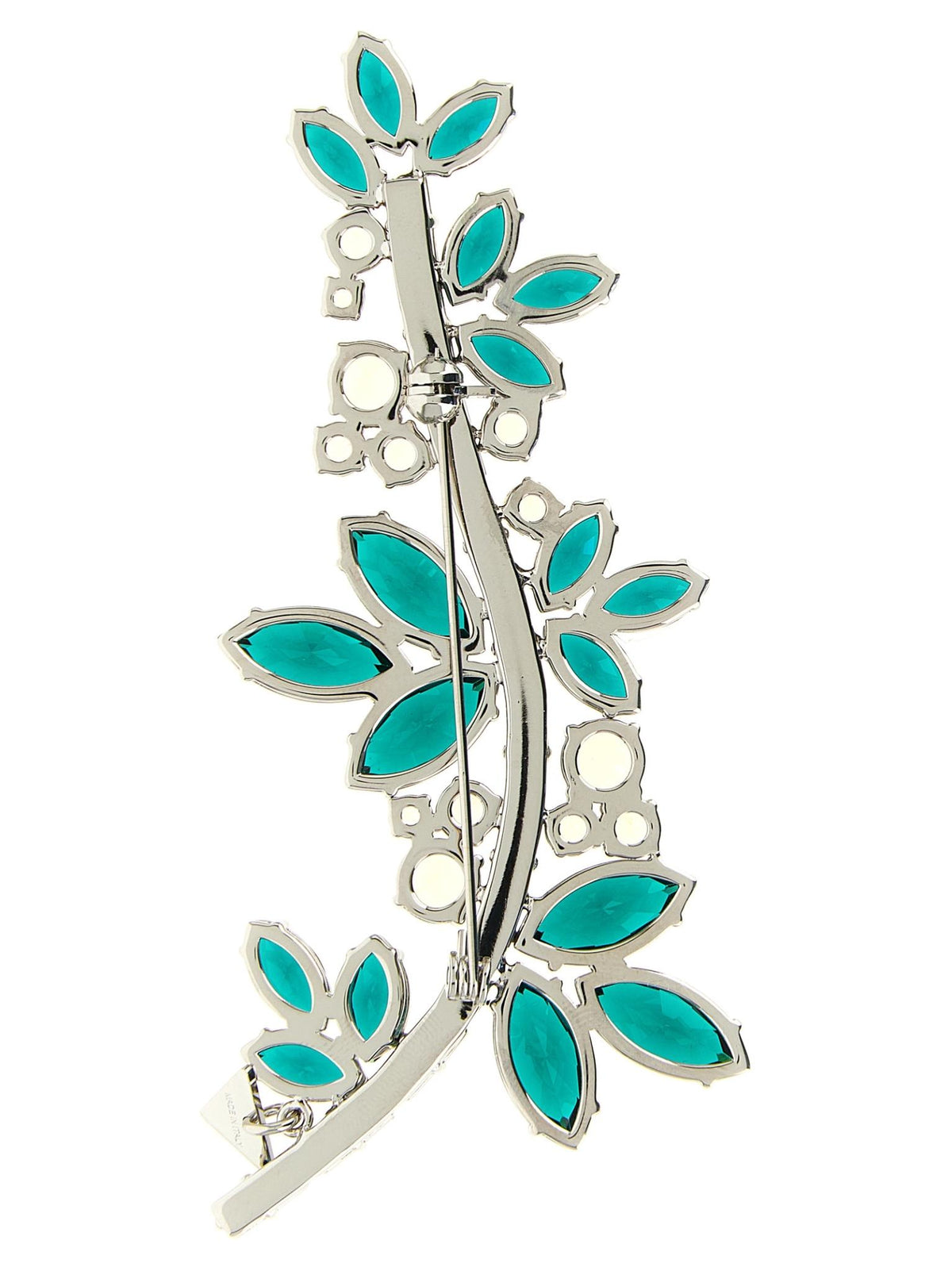PRADA Gold Tone Logo Brooch