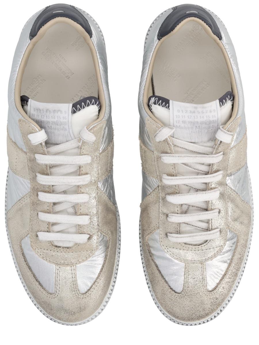 Maison Margiela White Leather Low-Top Sneakers