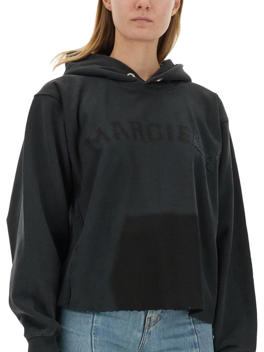 Maison Margiela Gray Cotton Pullover Hoodie for Women