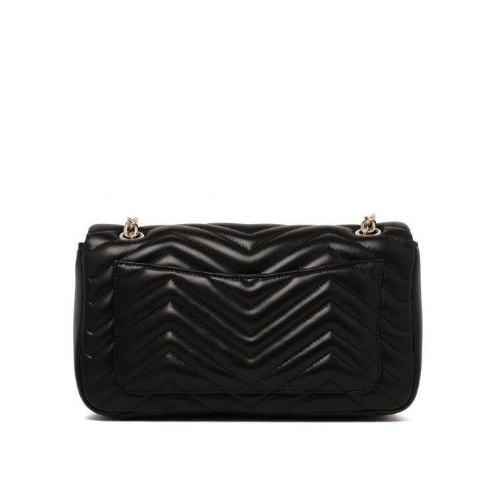 GUCCI GG Marmont Medium Shoulder Bag Black Leather