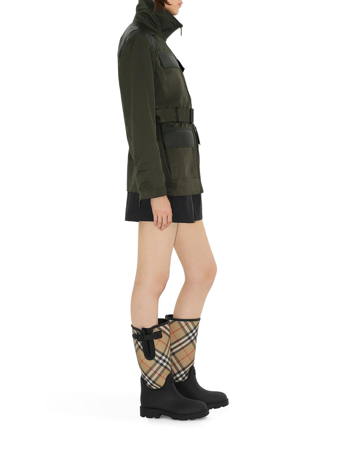 BURBERRY Black Leather Mid-Calf Boots