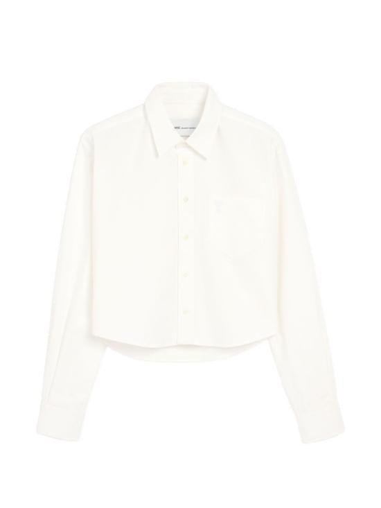 AMI Natural White Cotton Shirt for Women