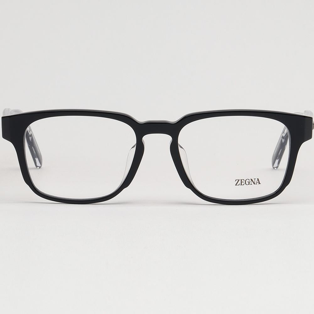 Zegna Acetate Full-Rim Eyeglasses Unisex Black Fashion Frame EZ5262 F 001