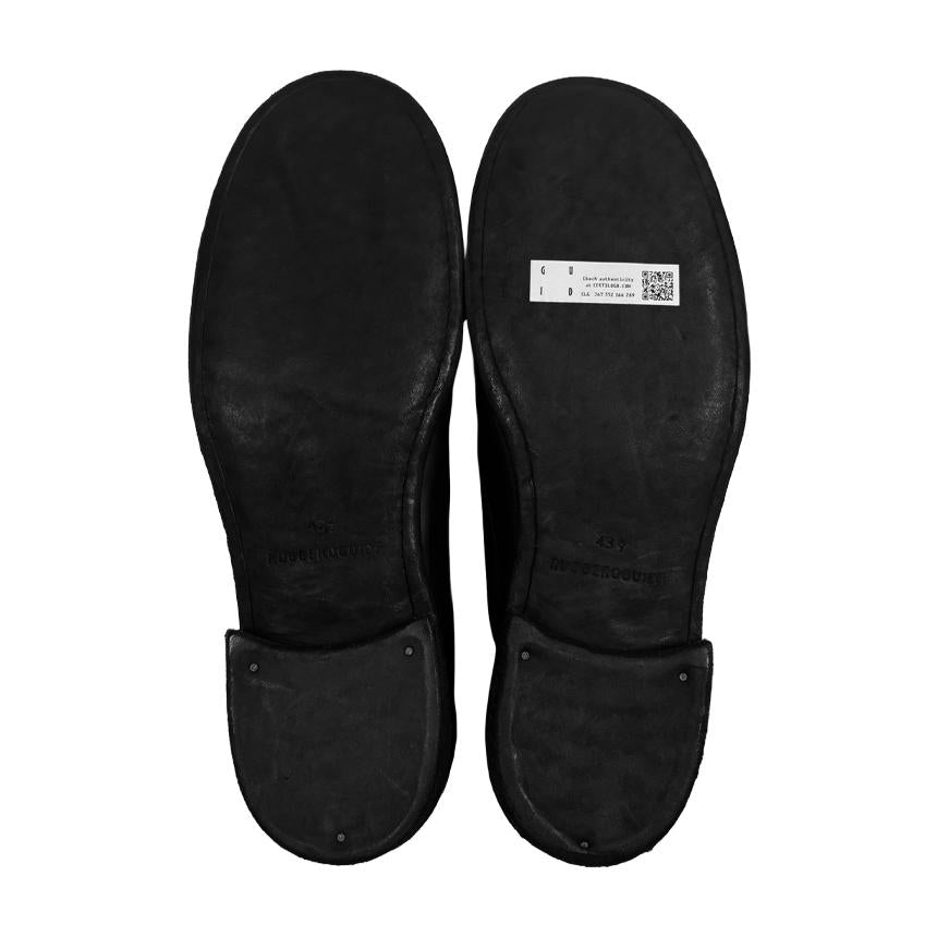 GUIDI Black Horse Full Grain Leather Derby Shoes 992X
