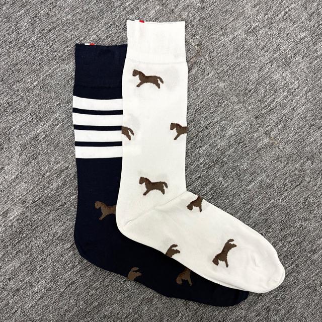 THOM BROWNE Tricolor Tab Lunar New Year Horse Socks MAS212F Y3012 979