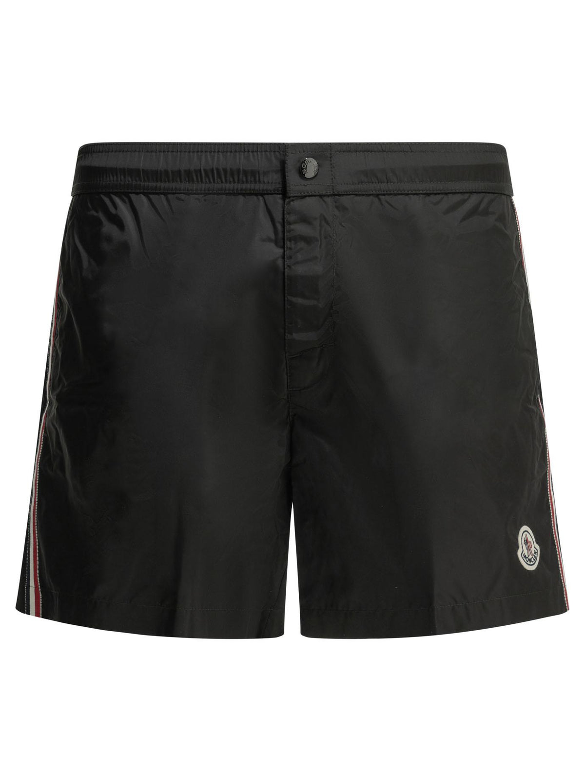Moncler Black Nylon Swim Shorts