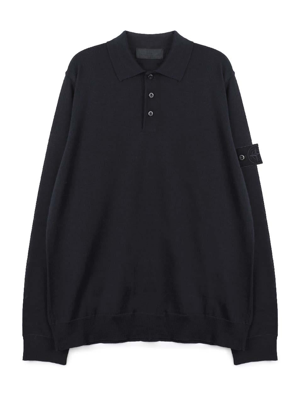 STONE ISLAND Pure Light RWS Wool Polo T-Shirt Navy Men’ K2S155100076 S00FC V0020