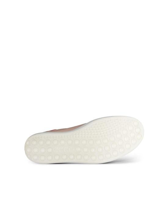 ecco Pink Leather Low-Top Sneakers 470843 61145