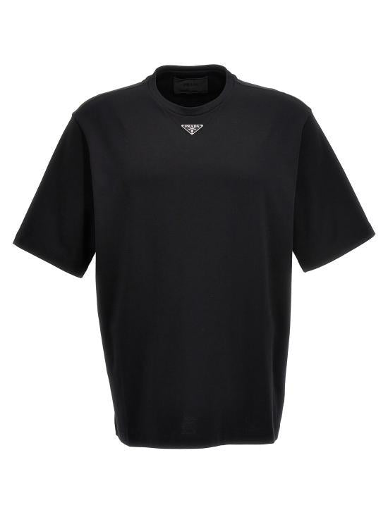 PRADA Black Short-Sleeve T-Shirt Men’s Cotton Top