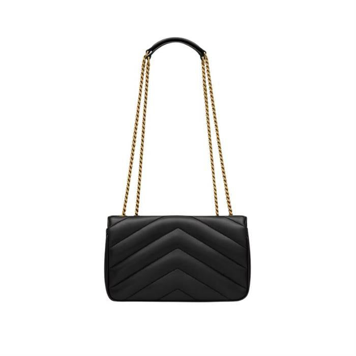 Saint Laurent Noir Leather Shoulder Bag 801437 AAEAX 1000