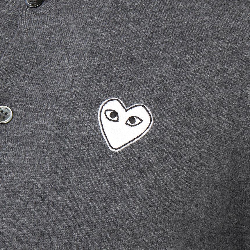Comme des Garcons White Patch Unisex Knit Cardigan AX N061 051 3