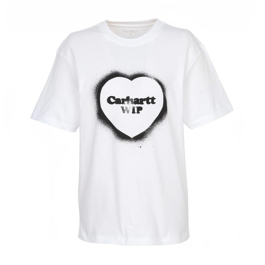 Carhartt Spray Heart Women’s Short Sleeve T-Shirt White Cotton