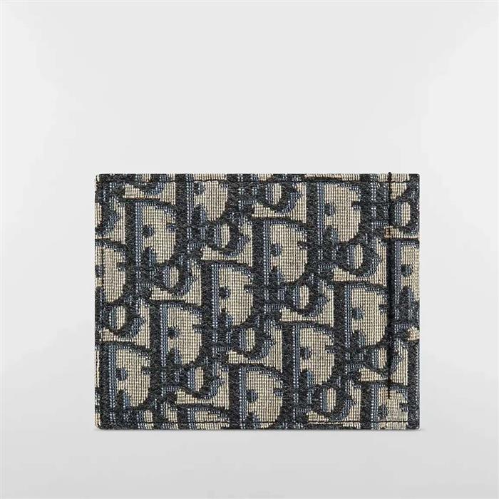 DIOR Money Clip Wallet Leather Card Holder