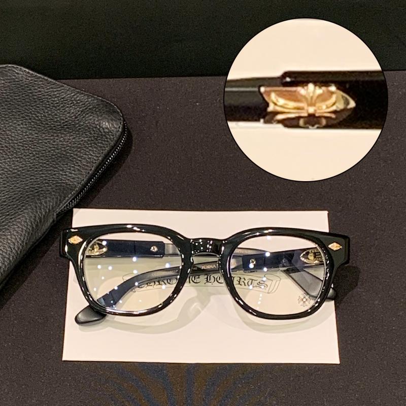 Chrome Hearts Zegna Tail Yeh 18K Gold-Plated Eyeglasses 49mm