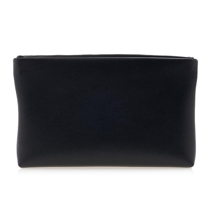 VALENTINO Garavani One Stud Leather Clutch Bag Black Men