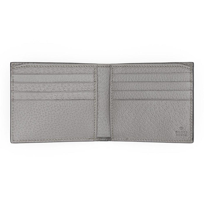 GUCCI G Detail Black Leather Card Bifold Wallet