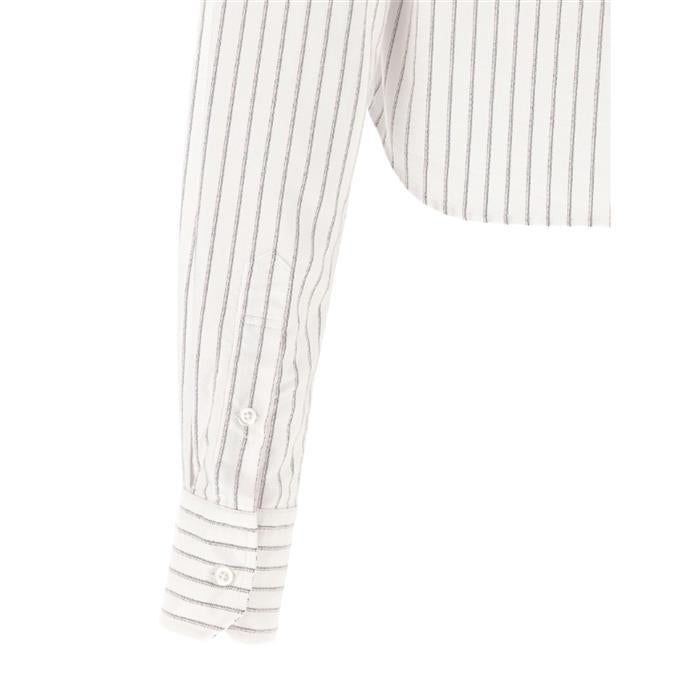THOM BROWNE Oxford Crop Button Armband Down Long Sleeve Shirt