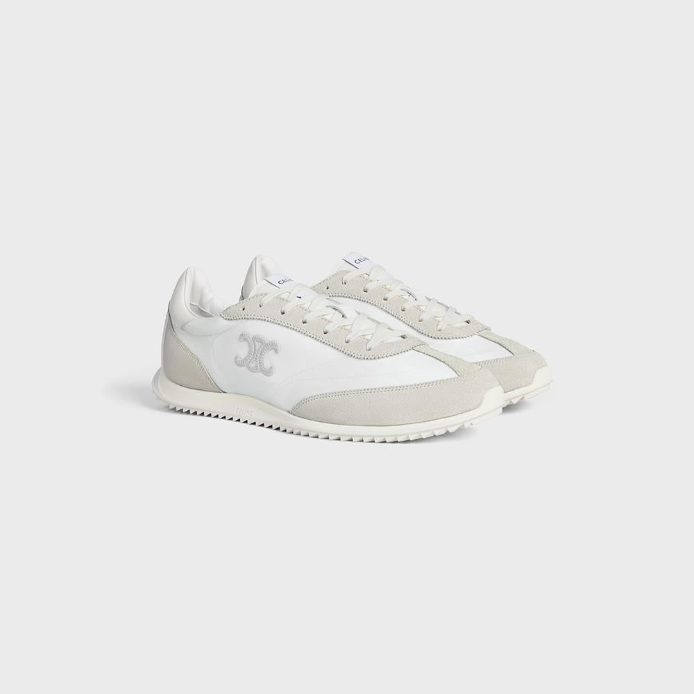 CELINE Triomphe Racer Low Lace-Up Sneakers White